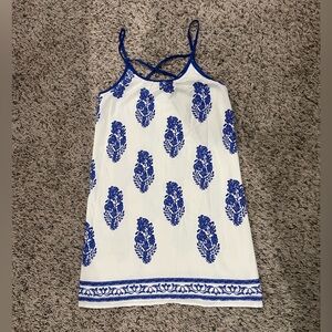 Entro Mini Dress with Blue Floral Pattern